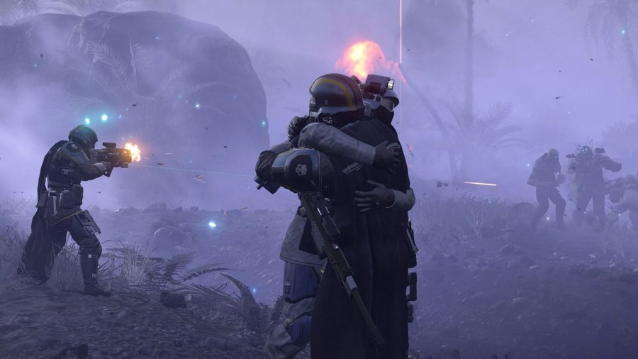 В Helldivers 2 теперь можно обнимать солдат SEAF — но не в гуще боя с «Крушителем»