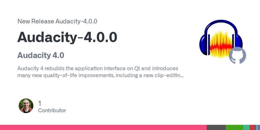 Audacity 4.0 полностью переписали на Qt, но часть функций пока пропала