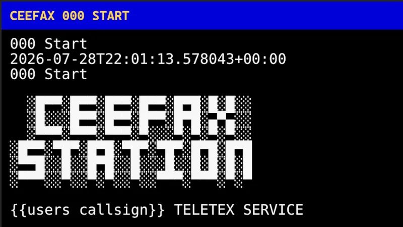 Радиолюбители возродили телетекст: CEEFAX Station передаёт пиксельные страницы через эфир